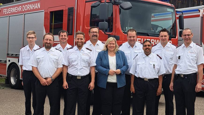 Maria-Lena Weiss bei der Dornhaner Feuerwehr