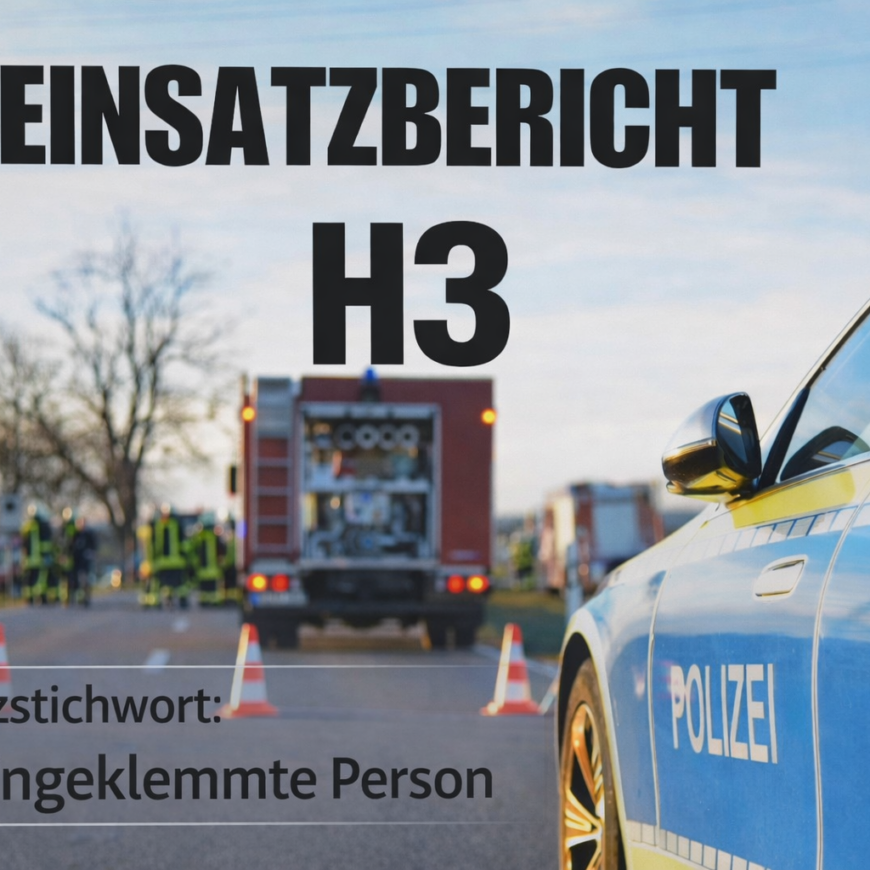 H3 VU eingeklemmte Person